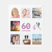 Couverture Polaire 60e anniversaire photo collage blanc (Devant)