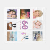 Couverture Polaire 60e anniversaire photo collage blanc (Devant (Horizontal))