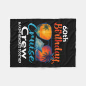 Couverture Polaire 60th Birthday Cruise Crew Friends Family Vacation (Devant (Horizontal))