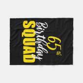 Couverture Polaire 65th Happy Birthday Squad Party Bday Family Group  (Devant (Horizontal))