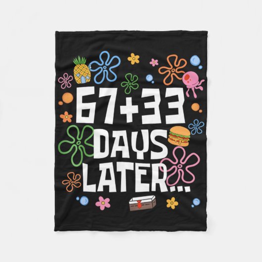 Couverture Polaire 67+33 Days Later 100 Days Of School Teacher Six Se (Devant)