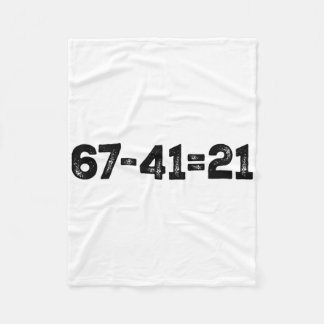 Couverture Polaire 67-41=21 Mème de maths drôle Gen Alpha argot Ck à