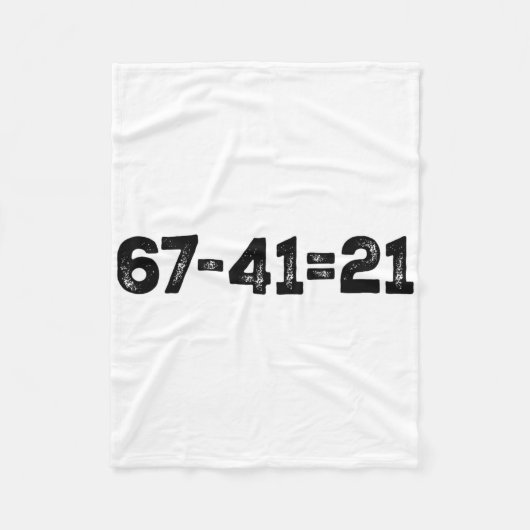 Couverture Polaire 67-41=21 Mème de maths drôle Gen Alpha argot Ck à (Devant)