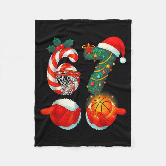 Couverture Polaire 67 Basketball Santa Six Seven Meme Christmas Srt M (Devant)