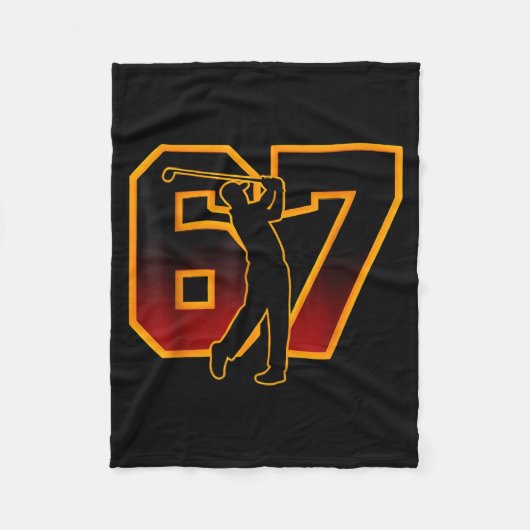 Couverture Polaire 67 Brainrot Youth Golf Drip - Funny Kids 67  (Devant)