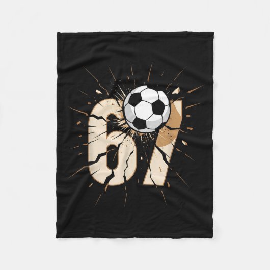 Couverture Polaire 67 Brainrot Youth Soccer Drip - Funny Kids 67 (Devant)