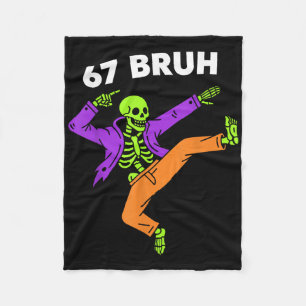 Couverture Polaire 67 Bruh Halloween Dabbing Squelette Mème 6 7 Nombr