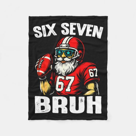 Couverture Polaire 67 Bruh Meme Christmas Football Santa Six Seven (Devant)