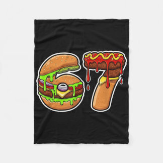 Couverture Polaire 67 Burger Pizza Fusion de délices alimentaires