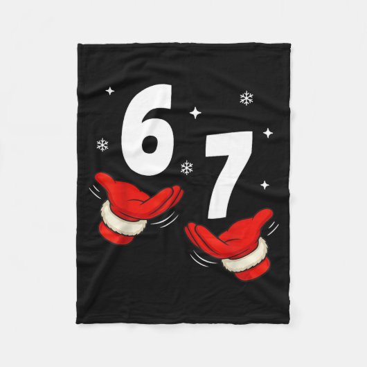 Couverture Polaire 67 Christmas 6 7 Meme Hands 6-7 Pajamas Six Seven  (Devant)