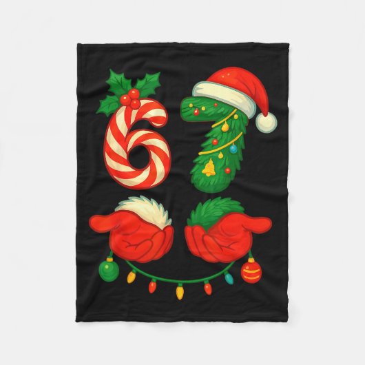 Couverture Polaire 67 Christmas 6 7 Meme Pajamas Holiday Xmas (Devant)