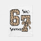 Couverture Polaire 67 Christmas 6 7 Six Seven Meme 67 Leopard Cheetah (Devant)