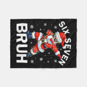 Couverture Polaire 67 Christmas Funny Six Seven Bruh Meme Dabbing San (Devant (Horizontal))