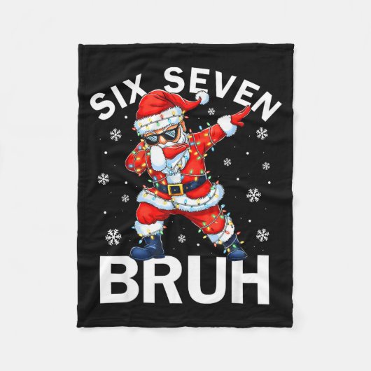 Couverture Polaire 67 Christmas Funny Six Seven Bruh Meme Dabbing San (Devant)