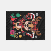 Couverture Polaire 67 Christmas Outfit Women Meme Reindeer Six Seven  (Devant (Horizontal))