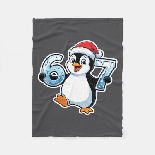 Couverture Polaire 67 Christmas Penguin Santa Hat Birthday Holiday  (Devant)