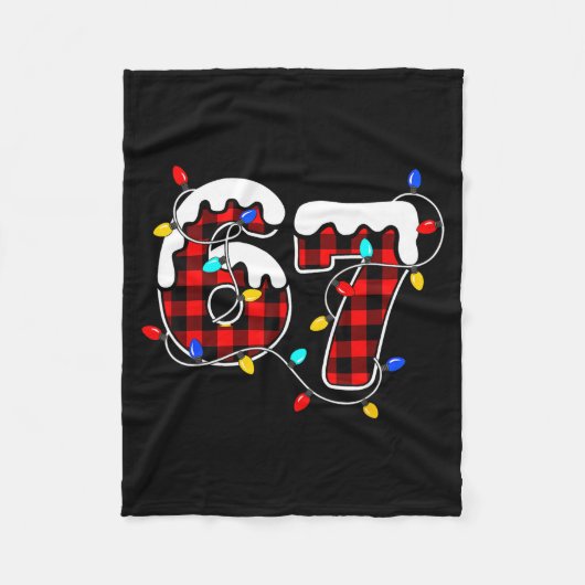 Couverture Polaire 67 Christmas Red Plaid 6 7 Six Seven Boys Christma (Devant)
