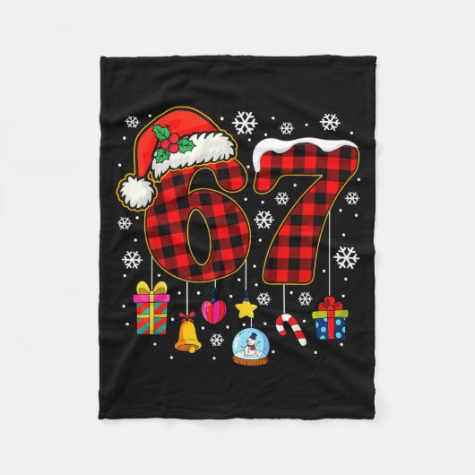 Couverture Polaire 67 Christmas Red Plaid 6 7 Six Seven Boys Christma (Devant)