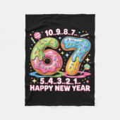 Couverture Polaire 67 Countdown Happy New Year 2026 Funny Donut Numbe (Devant)