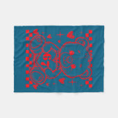 Couverture Polaire 67 Cute Heart Teddy Bear Valentine's Day Six Seven (Devant (Horizontal))