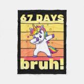 Couverture Polaire 67 Days Of School Bruh Funny Teacher Kids Dabbing (Devant)