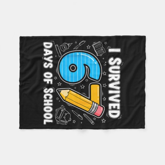 Couverture Polaire 67 Days Of School Complete - Teacher Student Funny (Devant (Horizontal))