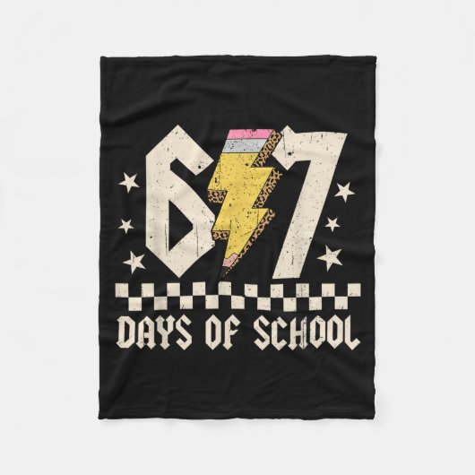 Couverture Polaire 67 Days Of School Meme Slang Abcd Rock Boys Girls (Devant)