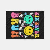 Couverture Polaire 67 Days Of School Six Seven Bruh Meme Smile Face B (Devant (Horizontal))