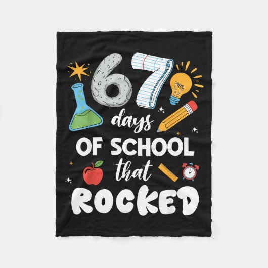 Couverture Polaire 67 Days Of School That Rocked (Devant)