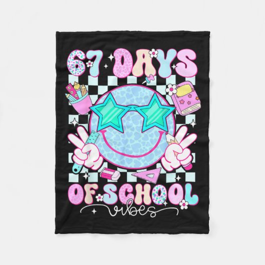 Couverture Polaire 67 Days Of School Vibes Meme 100th Day Of School S (Devant)
