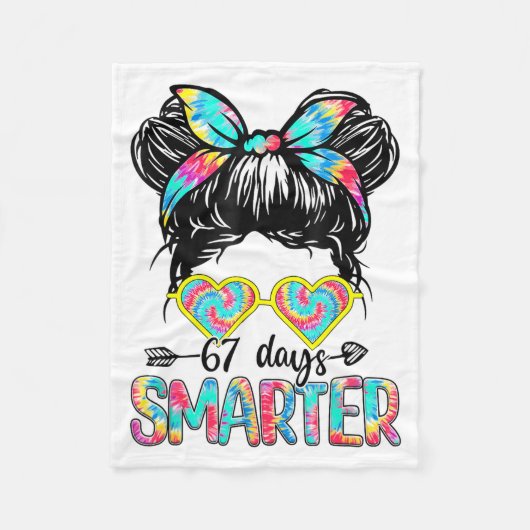 Couverture Polaire 67 Days Of Smarter Messy Bun Six Seven 67th Day Of (Devant)