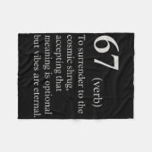 Couverture Polaire 67 Définition de verbe Mème Drôle de blague Intern (Devant (Horizontal))