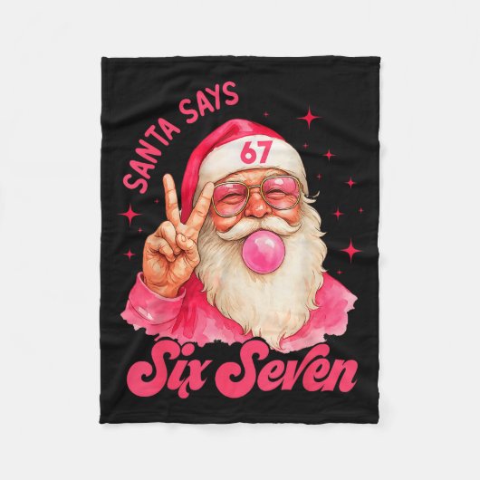 Couverture Polaire 67 Funny Meme Merry Xmas Santa Says Six Seven Chri (Devant)