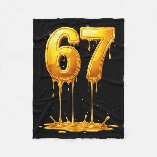 Couverture Polaire 67 Gold Drip Funny Six Seven Meme Boys Kids 6 7 Dr (Devant)