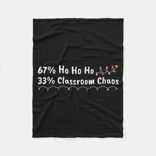 Couverture Polaire 67% Ho Ho Ho 33% Clroom Chaos Funny Christmas 67 T (Devant)