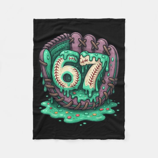 Couverture Polaire 67 Ice Cream Drip Funny Six Seven Baseball  (Devant)
