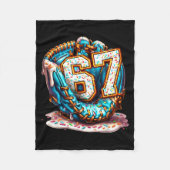 Couverture Polaire 67 Ice Cream Drip Funny Six Seven Baseball  (Devant)