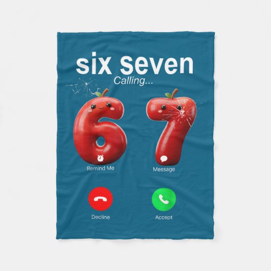 Couverture Polaire 67 Is Calling Funny Meme 67 Accept Silly Six Seven (Devant)