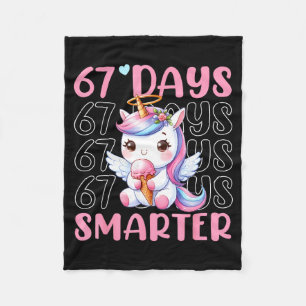 Couverture Polaire 67 jours plus intelligent Licorne mignonne 67e jou