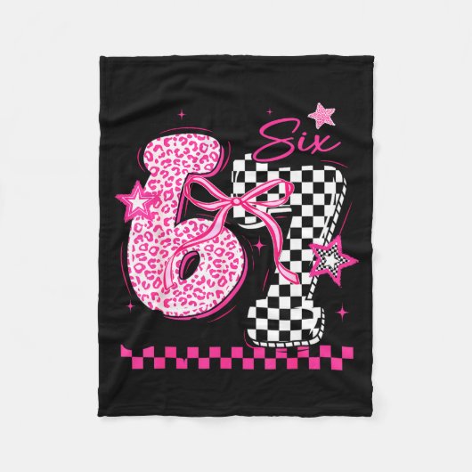Couverture Polaire 67 Leopard Checkered Funny Six Seven Meme 6-7 Teac (Devant)
