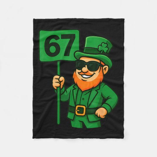 Couverture Polaire 67 Leprechaun Six Seven Génération Mème Vibrations (Devant)