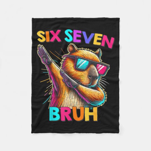 Couverture Polaire 67 Meme Capybara Six Seven Bruh Capybara Kids Boys (Devant)