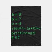 Couverture Polaire 67 Mème Code Python Résultat Humour Geek Six Sept  (Devant)