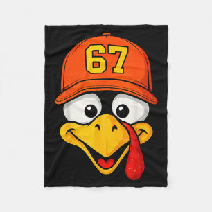 Couverture Polaire 67 Meme Dinde Visage Six Sept Action de grâce 6 7