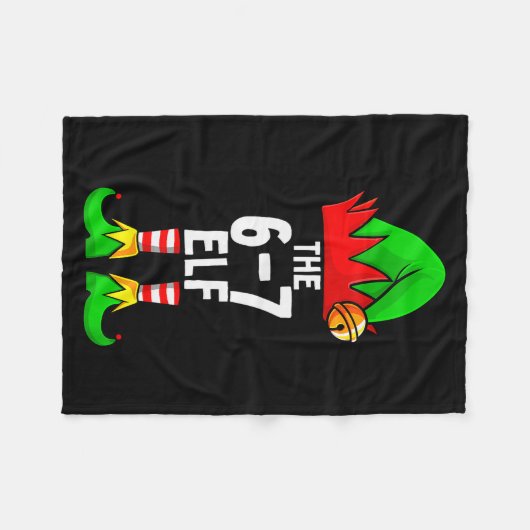 Couverture Polaire 67 Meme Elf Christmas Matching Family 6-7 Brainrot (Devant (Horizontal))