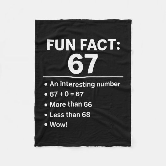 Couverture Polaire 67 Meme Fun Fact - Six Seven Génération Alpha Z Dr (Devant)