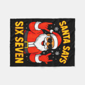Couverture Polaire 67 Meme Funny 6-7 Christmas 2025 6 7 Santa Says Si (Devant (Horizontal))