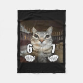 Couverture Polaire 67 Meme Funny Cat Six Seven Meme 6 7  (Devant)