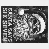 Couverture Polaire 67 Meme Funny Santa Says Six Seven Christmas (Devant (Horizontal))