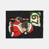 Couverture Polaire 67 Meme Funny Six Seven Christmas Pug Dog Lover  (Devant (Horizontal))